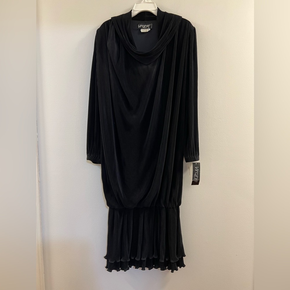 Vintage Virginie Paris Adora Black Dress bh.
